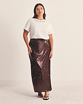 Sequin Midaxi Skirt