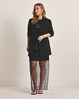 Simply Be Sheer Sequin Midaxi Skirt