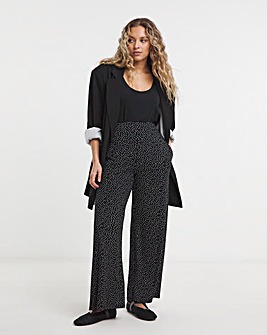 Mono Spot Jersey Wide Leg Trouser