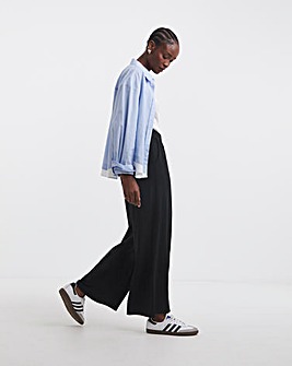 Premium Jersey Pintuck Wide Leg Trousers