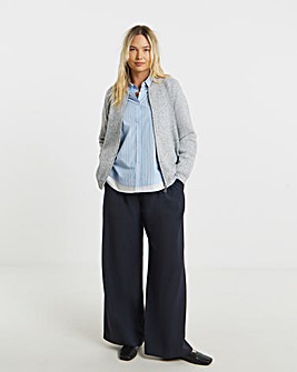 Simply Be Twill Drawstring Wide Leg Trousers