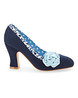 Joe Browns Flower Detail Court Shoes Extra Wide EEE Fit