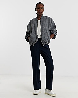 Navy Straight Leg Trousers