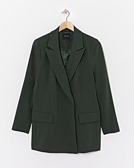 Olive Relaxed Single Breasted Blazer