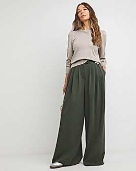 Olive Wide Leg Trousers