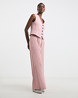 Textured Wide Leg Trousers