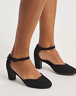 Rosemary Heeled Shoe with Ankle Strap Wide E fit