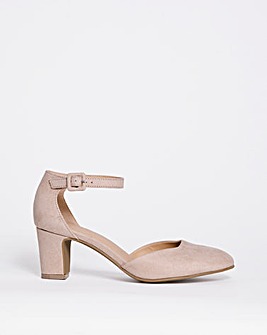 Heeled Shoe with Ankle Strap Extra Wide EEE fit