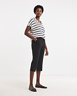 Black Capri Cropped Trousers
