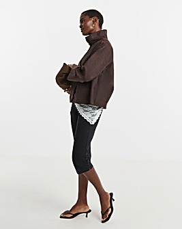 Black Capri Cropped Trousers