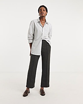 Brushed Ponte Trousers - Dark Charcoal