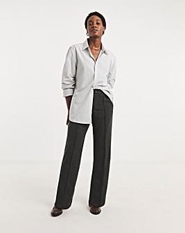 Brushed Ponte Trousers - Dark Charcoal