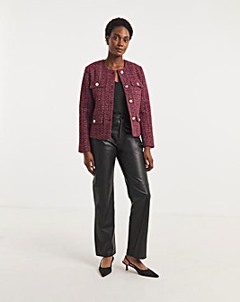 Burgundy Boucle Jacket