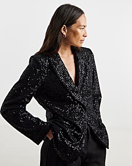 Black Sequin Blazer