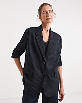 Relaxed Pinstripe Blazer