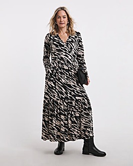 Soft Touch Long Sleeve Notch Neck Dress