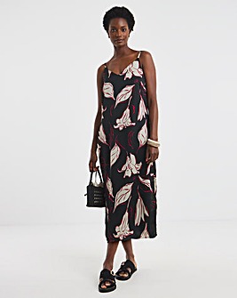 Printed Cami Midi Dress