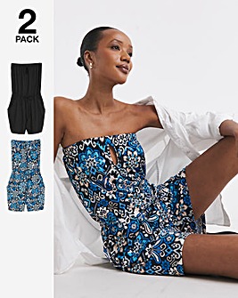 2 Pack Bandeau Playsuits