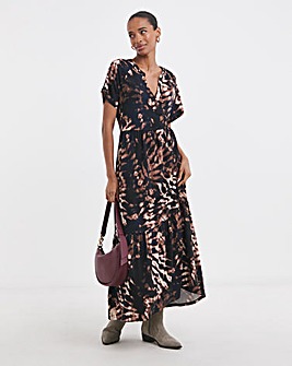 Notch Neck Maxi Dress