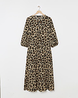 Textured Jersey Keyhole Maxi Dress