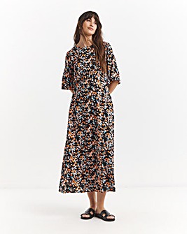 Angel Sleeve Tea Dress