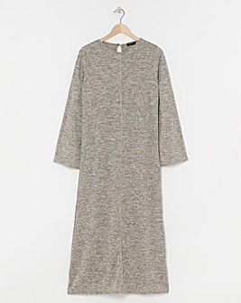 Crew Neck Long Sleeve Seam Maxi Dress