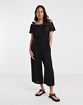 Crinklie Tie Strap Jumpsuits