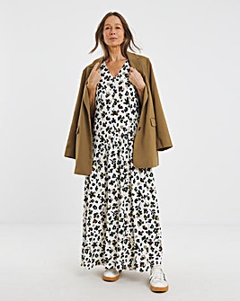 Asymmetric Seam Maxi Dress