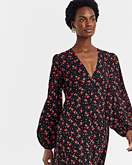 Button Through Tea Dress