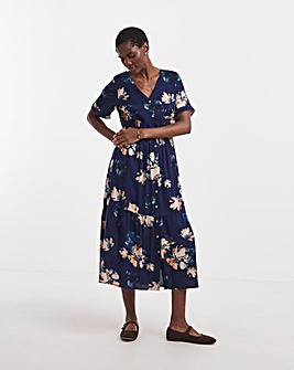 Easy Printed Button Through Dress