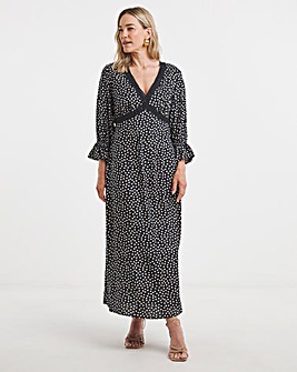 Lace Insert Tea Dress