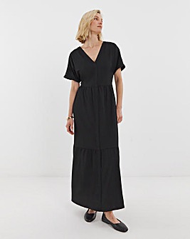 Textured Jersey Smock Dress