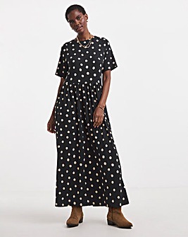 Soft Touch Half Sleeve Smock Dress