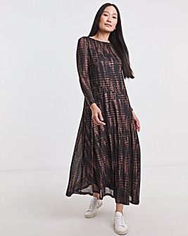 Mesh Seam Detail Care Free Dress