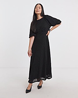 Lace Bubble Sleeve Dress