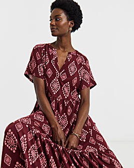 Soft Touch Notch Neck Maxi Dress