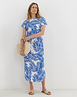 Great Value Tie Waist Midi T-Shirt Dress