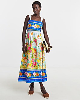 Strappy Print Prom Dress