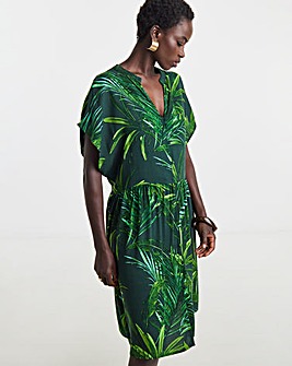 Short Button Through Smock Dress