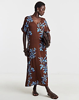 Dropped Waist Kaftan Dress