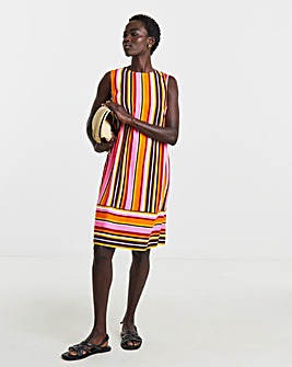 Linen Sleeveless Shift Dress