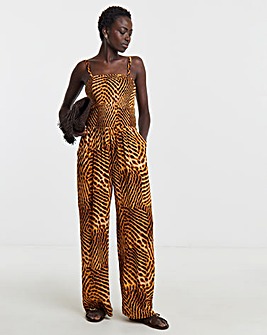 Crinkle Strapless Jumpsuit