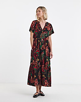 Soft Touch Notch Neck Maxi Dress