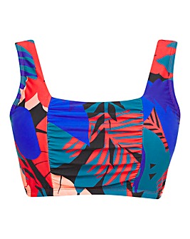 Tropical Mix And Match Square Neck Bikini Top