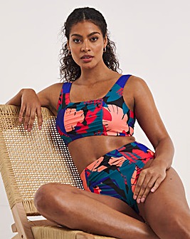 Tropical Mix And Match Square Neck Bikini Top