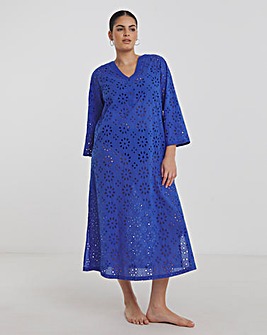 Broderie Anglaise Cotton Beach Dress