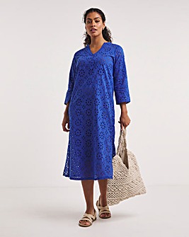 Broderie Anglaise Cotton Beach Dress