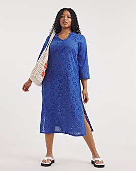 Broderie Anglaise Cotton Beach Dress