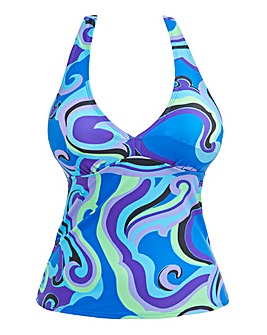 Swirl Mix And Match Halterneck Tankini Top