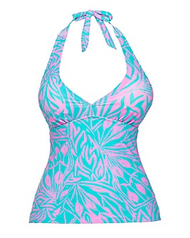 Butterfly Mix And Match Halterneck Tankini Top